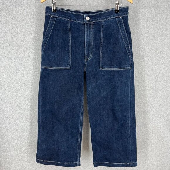 J. Crew Denim - J Crew Mercantile Womens Highest Rise Sailor Pant Jeans Size 30 Nautical Blue